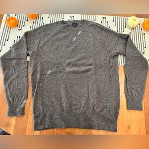 J. Crew Men's Brown Wool Blend Crewneck Sweater